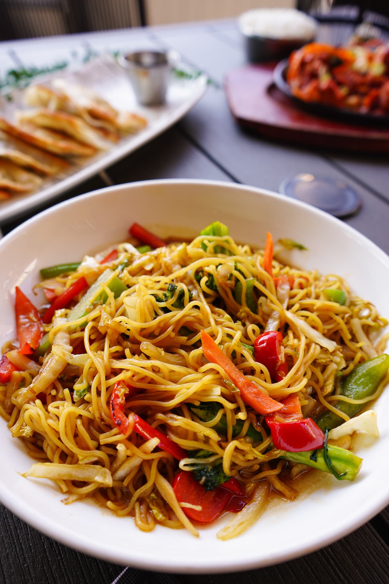 Yaki soba noodles with vegetables